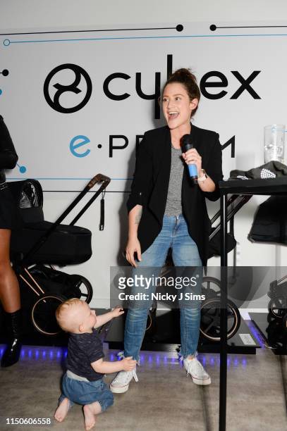 Katie Waissel attends the UK launch of the world's first electronic stroller, ePRIAM by Cybex on June 18, 2019 in London, England.