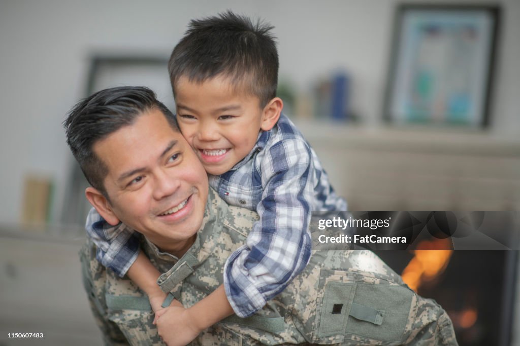 Hugging Dad