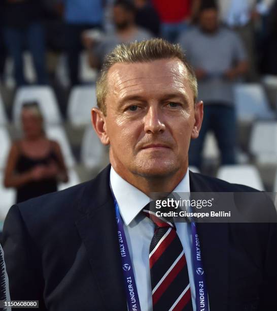 Aidy Boothroyd head coach of England prior the 2019 UEFA U-21 Championship Group C match between England and France at Dino Manuzzi Stadium on June...