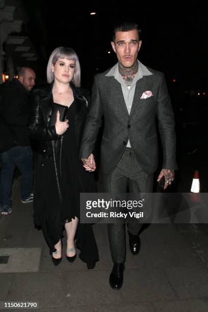Kelly Osbourne and Jimmy Q seen at "Rocketman" - UK film afterparty at Little House in Mayfair on May 20, 2019 in London, England.