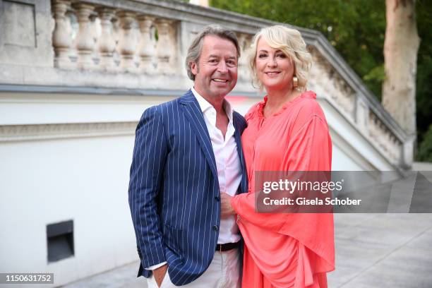 Ulla Kock am Brink and her fiance Peter Fissenewert during the Raffaello Summer Day on June 18, 2019 in Berlin, Germany.