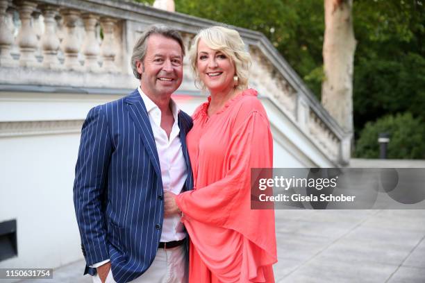 Ulla Kock am Brink and her fiance Peter Fissenewert during the Raffaello Summer Day on June 18, 2019 in Berlin, Germany.