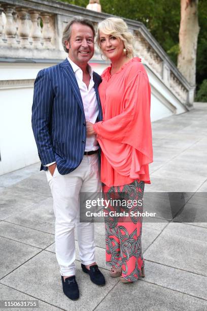 Ulla Kock am Brink and her fiance Peter Fissenewert during the Raffaello Summer Day on June 18, 2019 in Berlin, Germany.