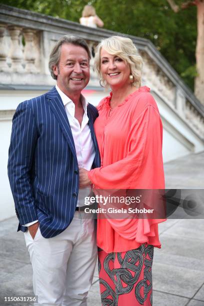 Ulla Kock am Brink and her fiance Peter Fissenewert during the Raffaello Summer Day on June 18, 2019 in Berlin, Germany.