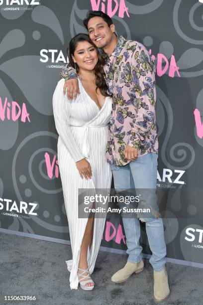Chelsea Rendon and Carlos Miranda attend LA Premiere Of Starz' "VIDA" at Regal Downtown Theater on May 20, 2019 in Los Angeles, California.