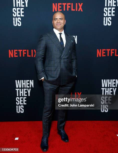 Christopher Jackson attends "When They See Us" World Premiere at The Apollo Theater on May 20, 2019 in New York City.