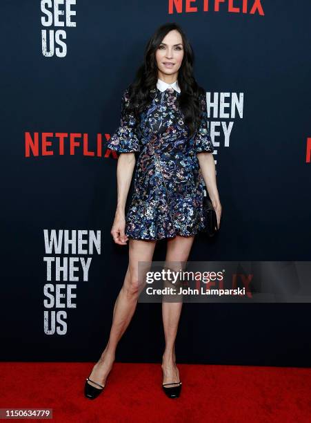 Famke Janssen attends "When They See Us" World Premiere at The Apollo Theater on May 20, 2019 in New York City.