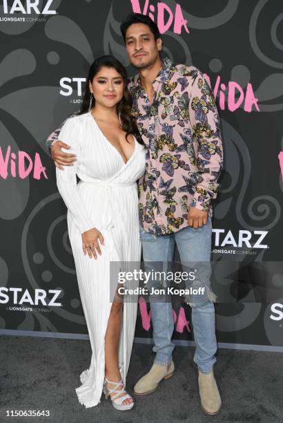 Chelsea Rendon and Carlos Miranda attend the LA Premiere Of Starz' "VIDA" at Regal Downtown Theater on May 20, 2019 in Los Angeles, California.