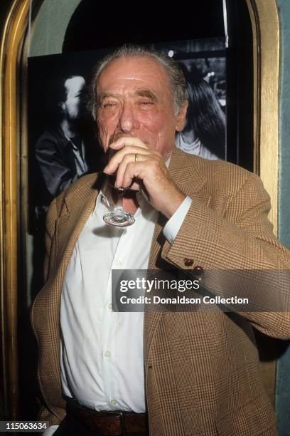 Charles Bukowski poses for a portrait November 1987 in Los Angeles, California.