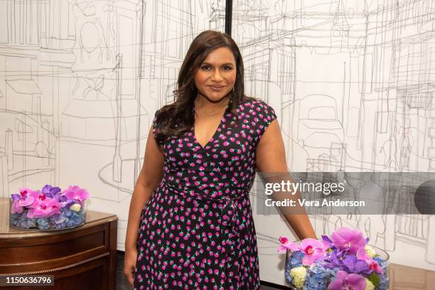 Mindy Kaling during the "Late Night" Press Conference at the Corinthia Hotel on May 19, 2019 in London, England.