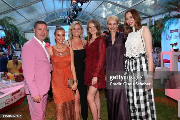 Joachim Llambi and his daughter Katharina Llambi, Carola Ferstl and her daughter Lilly Ferstl -Voglmaier and Susann Atwell and her daughter Ema...
