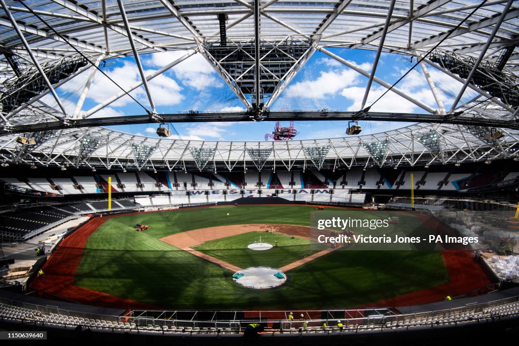 MLB Pitch Preparations - London Stadium