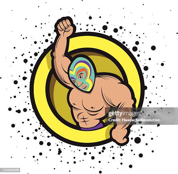 wrestler - lucha libre wrestling stock illustrations