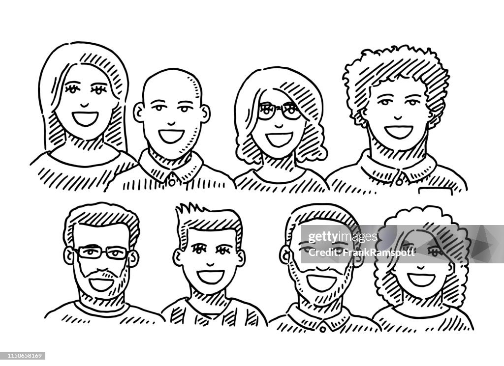 People Smiling Vector Smiling Group Of People Clipart