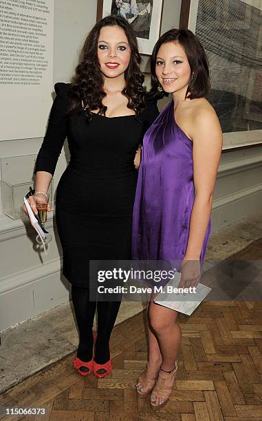 Cecile Llewelyn-Bowen and Hermione Llewelyn-Bowen attend the Royal Academy of Arts' summer exhibition preview party at the Royal Academy of Arts on...