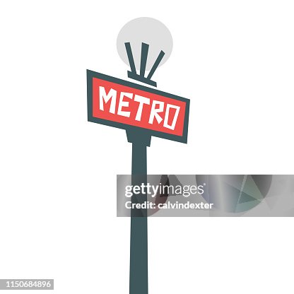 Metro Map Sign Metro Sign Flat Design High-Res Vector Graphic - Getty Images