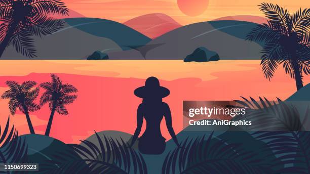 nature landscape background - forest path sun stock illustrations