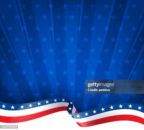 ilustrações, clipart, desenhos animados e ícones de starburst patriotismo - american flag background