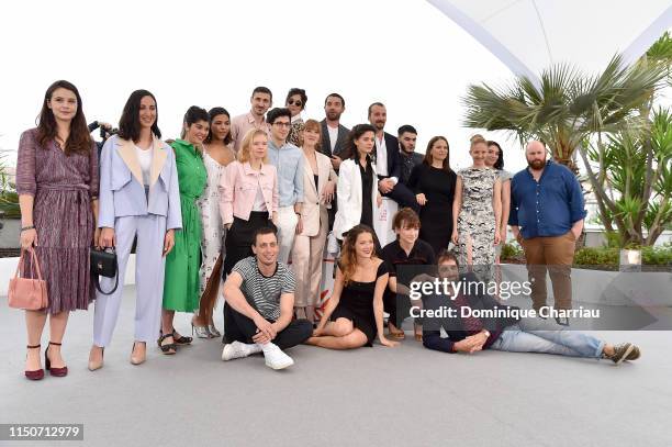 Talents Adami 2019 directors and actors attend the photocall for "Talents Adami" during the 72nd annual Cannes Film Festival on May 21, 2019 in...