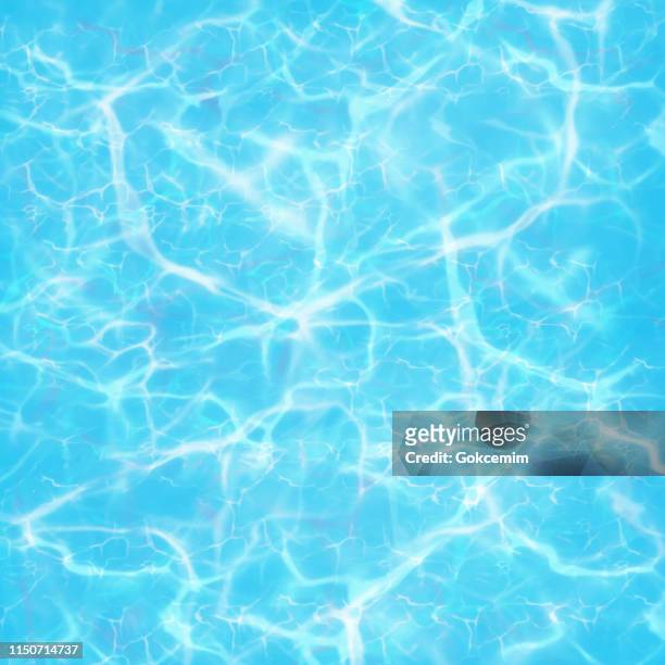 pool water surface with sun glare and waves. realistic vector background illustration. tropical background, tropical design element, summer concept. - public swimming pool stock illustrations