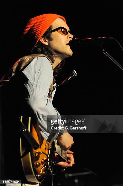 Recording artist Elvis Perkins performs in concert at the Bowery Ballroom on March 25, 2009 in New York City.