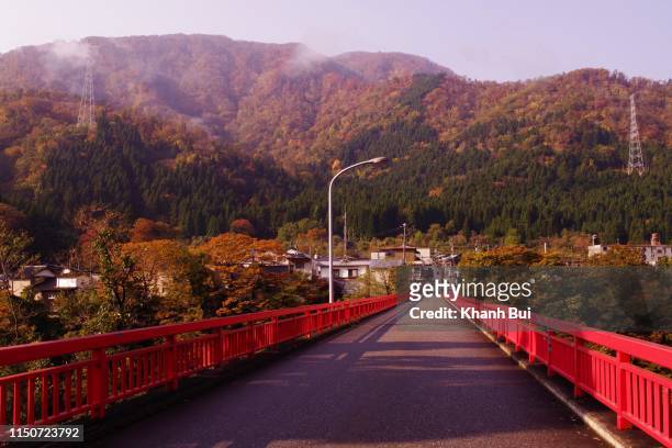autumn in japan - toyama prefecture stockfoto's en -beelden