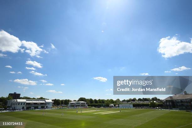 General view of play during day two of the Specsavers County Championship Division One match between Kent and Surrey on May 21, 2019 in Beckenham,...