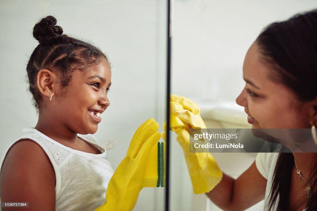 Cleaning is much more fun when we do it together