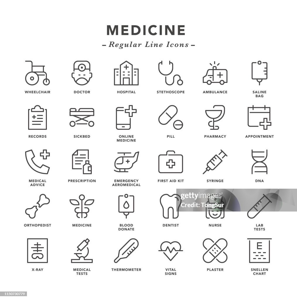 Medicine - Regular Line Icons