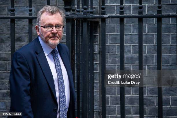 David Mundell, Secretary of State for Scotland, depart after attending a weekly meeting of cabinet ministers at number 10 Downing Street on May 21,...