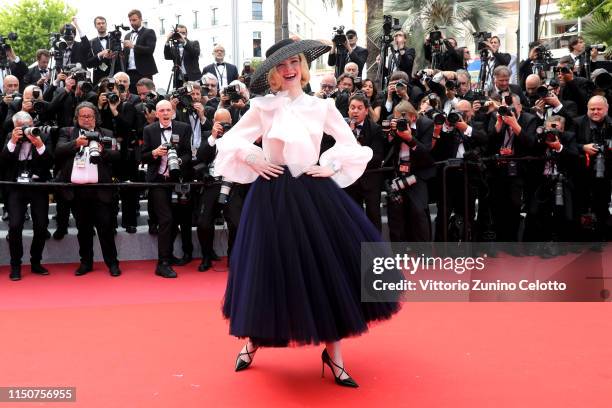 Elle Fanning attends the screening of "Once Upon A Time In Hollywood" during the 72nd annual Cannes Film Festival on May 21, 2019 in Cannes, France.