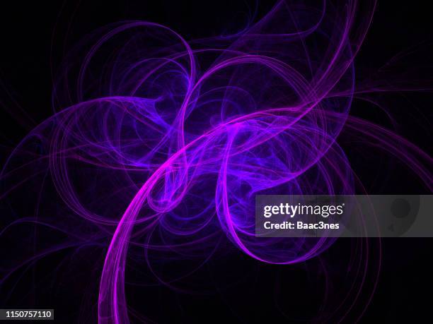 swirl of colorful glowing lines - atomic whirl stock pictures, royalty-free photos & images