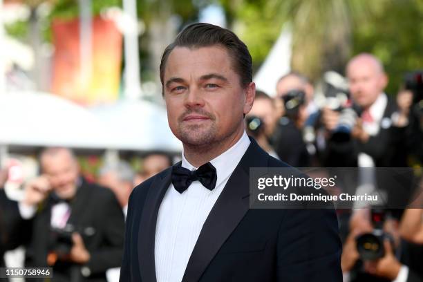 Leonardo DiCaprio attends the screening of "Once Upon A Time In Hollywood" during the 72nd annual Cannes Film Festival on May 21, 2019 in Cannes,...