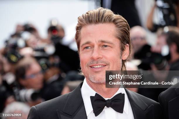 Brad Pitt attends the screening of "Once Upon A Time In Hollywood" during the 72nd annual Cannes Film Festival on May 21, 2019 in Cannes, France.