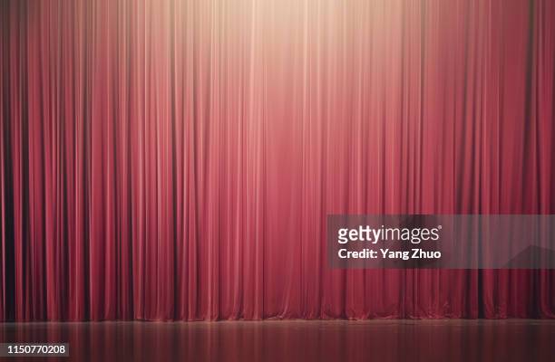 curtain of stage - theatre stage stock pictures, royalty-free photos & images