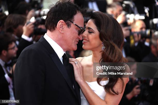 Quentin Tarantino and Daniela Tarantino attend the screening of "Once Upon A Time In Hollywood" during the 72nd annual Cannes Film Festival on May...