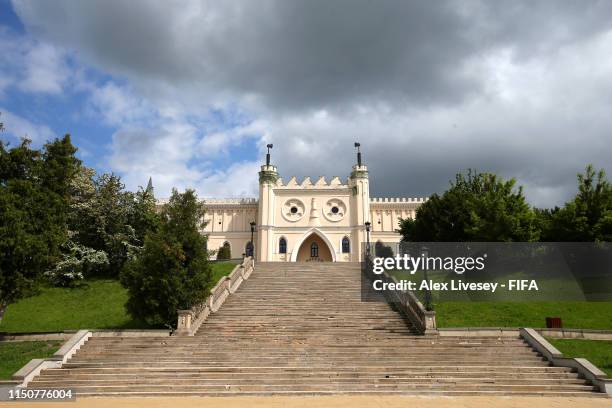 General view of Lublin Castle is seen prior to the 2019 FIFA U-20 World Cup on May 21, 2019 in Lublin, Poland.