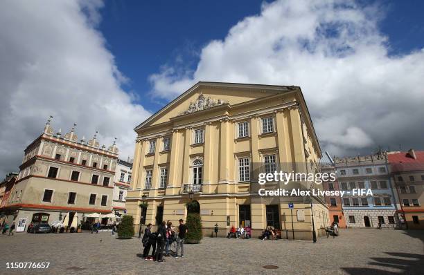 General view in the Old Town area of Lublin is seen prior to the 2019 FIFA U-20 World Cup on May 21, 2019 in Lublin, Poland.