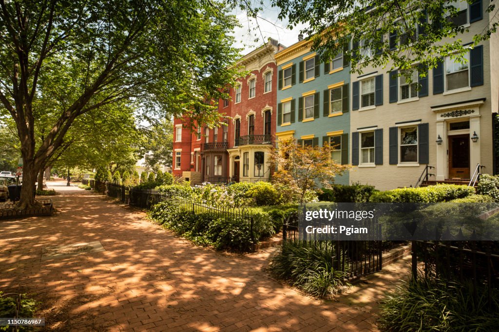 Capitol Hill historic community in Washington DC USA