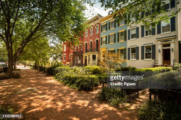 capitol hill historic community in washington dc usa - washington dc stock pictures, royalty-free photos & images