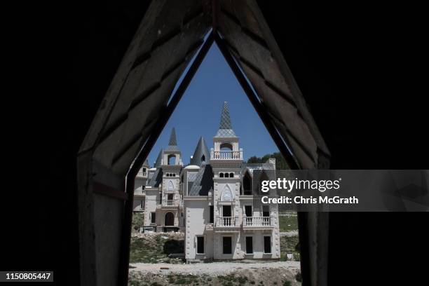 Hundreds of castle-like villas and houses are seen unfinished at the Burj Al Babas housing development on May 21, 2019 in Mudurnu, Turkey....