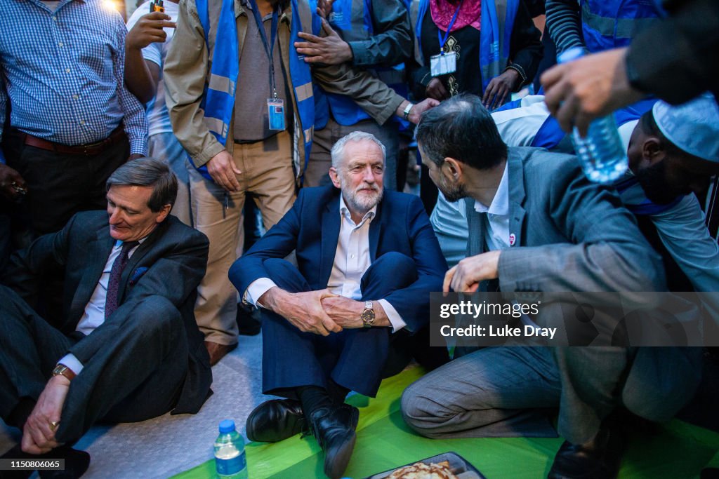 Jeremy Corbyn Joins Street Iftar At Finsbury Park Mosque
