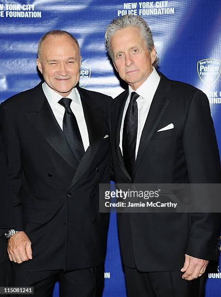 New York City Police Commissioner Raymond W. Kelly and actor Michael Douglas attends the 33rd Annual Police Foundation gala at The Waldorf=Astoria on...