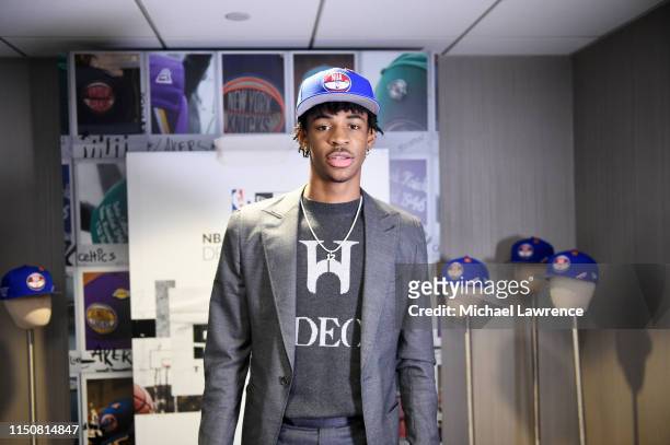 Draft Prospect, Ja Morant during the New Era part of the circuit as part of the 2019 NBA Draft on June 19, 2019 at the Grand Hyatt New York in New...