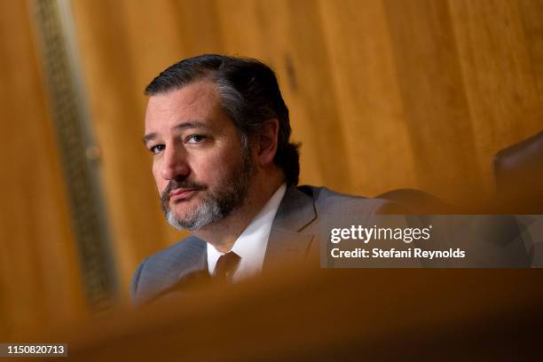 Sen. Ted Cruz listens during the nomination hearing of Kelly Craft, President Trump's nominee to be Representative to the United Nations, before the...