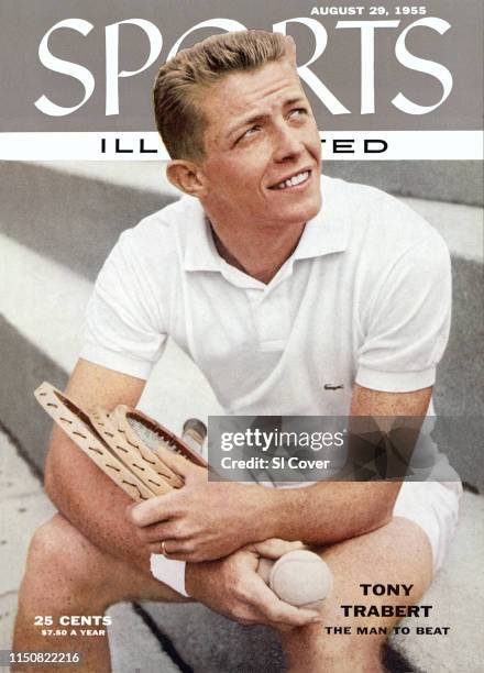 August 29, 1955 Sports Illustrated Cover: Tennis: Closeup portrait of Tony Trabert. 5/28/1954 CREDIT: Arnold Newman