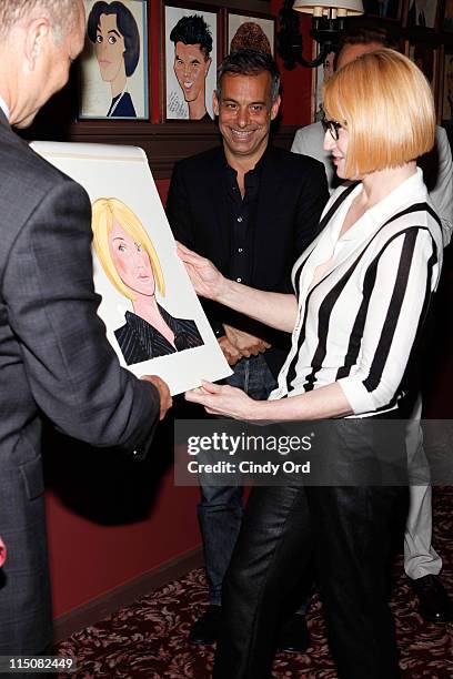 Actress Ellen Barkin attends Broadway's "The Normal Heart" cast caricature unveiling at Sardi's on June 2, 2011 in New York City.