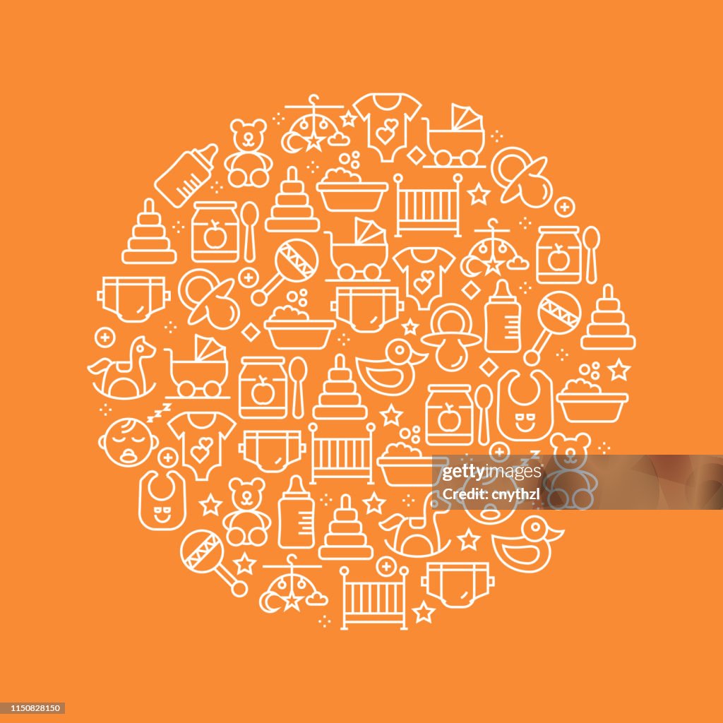 Baby Related Pattern Design High-Res Vector Graphic - Getty Images
