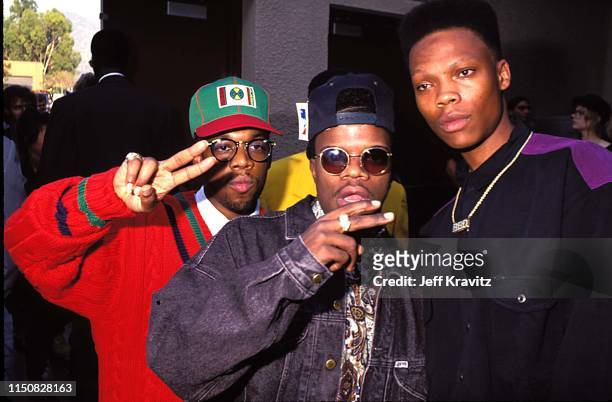 Rap Group Bel Biv Devoe at the 1990 MTV Video Music Awards at in Los Angeles, California.