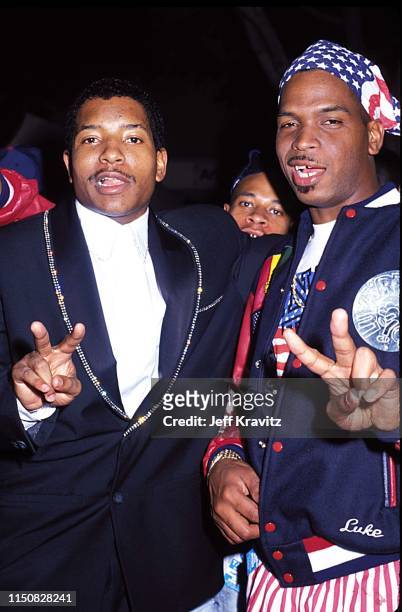 Ray Parker Jr and Luther Campbell at the 1990 MTV Video Music Awards at in Los Angeles, California.